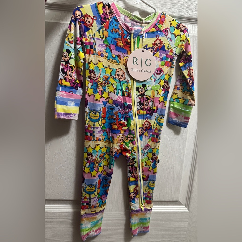 Riley Grace Bamboo Zippy 6–12 Months NWT